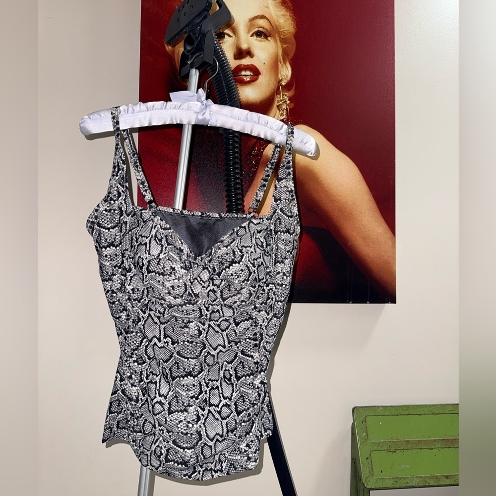 Christina Monochrome Snake Print Camisole